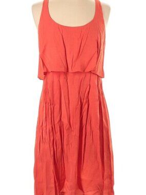 Jessica Simpson Orange Pleated Tiered Sundress